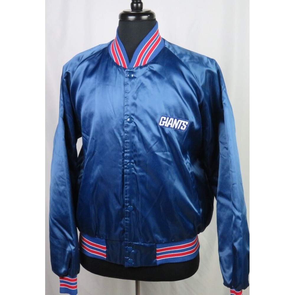 Vintage 90's‎ New York Giants Chalk Line Snap Satin NFL Jacket XL